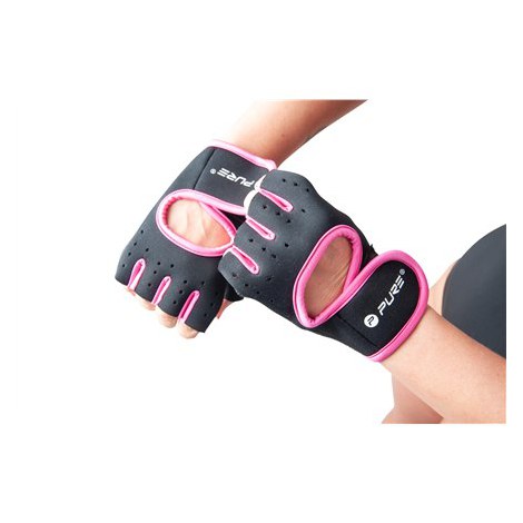 Pure2Improve | Fitness Gloves | Black/Pink - 3